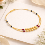 Elegant Pearl & Gold Bead Bracelet