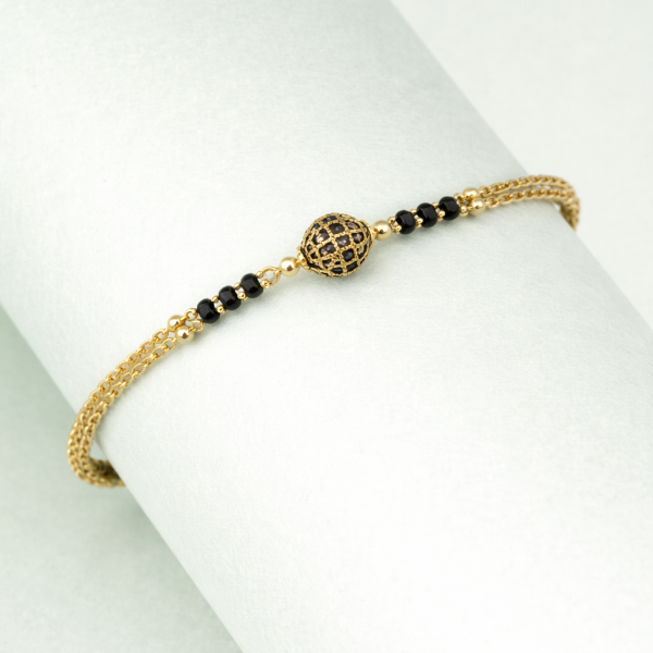 Elegant Black Bead Bracelet for Daily Wear